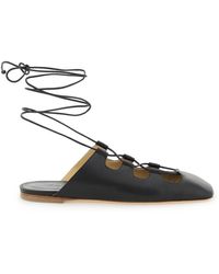 Leather Delta High Tassel Sandals 
