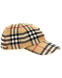 Burberry - Vintage Check-pattern Cotton Cap - Lyst