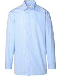 Jil Sander - Light Blue Cotton Shirt - Lyst