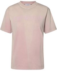 Off-White c/o Virgil Abloh - Pink Cotton Blend T-shirt - Lyst