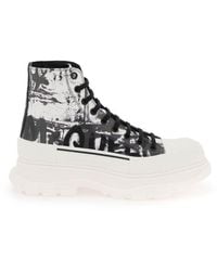 Alexander McQueen - 'Tread Slick Graffiti' Ankle Boots - Lyst