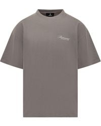 Represent - Gray T-shirt With Embroidered Logo - Lyst
