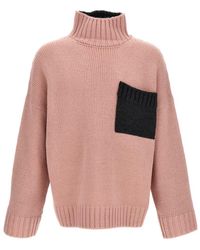 JW Anderson - Logo Embroidery Two-color Sweater Sweater, Cardigans - Lyst