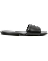 Courreges - Slide Sandals With Application - Lyst