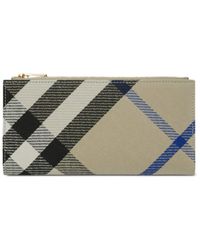 Burberry - Large Checked Bi-Fold Wallet - Lyst