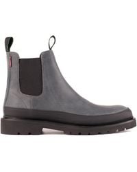Paul Smith - Grey Smooth Leather Ankle Boots - Lyst
