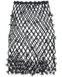 Ganni Beaded Netting Skirt - Black