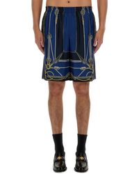 Versace - Twill Bermuda Shorts - Lyst