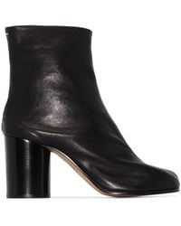 Maison Margiela - Tabi Leather Ankle Boots - Lyst