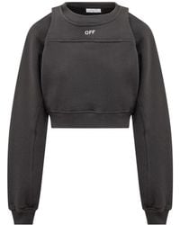 Off-White c/o Virgil Abloh - Off- Sweatshirt Vest With Logo - Lyst