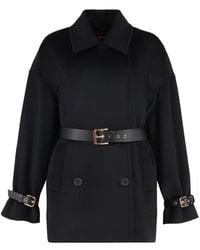 Max Mara - Pausa Double-Breasted Virgin Wool Coat - Lyst