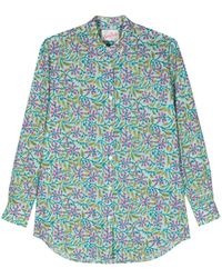 Mc2 Saint Barth - Cotton Shirt With Floral Print - Lyst