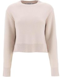 Lanvin - Cropped Wool And Cashmere Sweater - Lyst