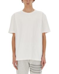 Thom Browne - Cotton Pique T-shirt - Lyst