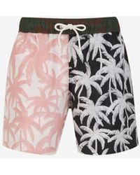 Palm Angels - Palm Trees Patchwork Swimsuit - Lyst