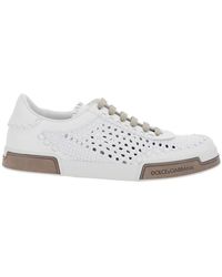 Dolce & Gabbana - 'Portofino' Sneakers With Mesh Inserts And Embossed Logo On The Side - Lyst