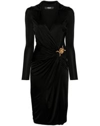 Versace - Midi Wrap Dress - Lyst