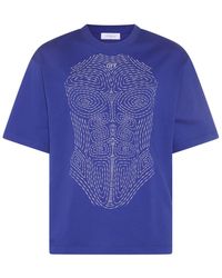 Off-White c/o Virgil Abloh - Electric Blue Cotton Body Stitch Skate T-shirt - Lyst
