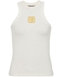 Balmain - Retro Pb Stretch Tank Top - Lyst