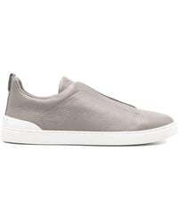 ZEGNA - Triple Stitch Low Top Sneakers - Lyst