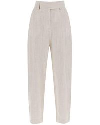 Totême - Tapered Pants With Mélange Finish - Lyst