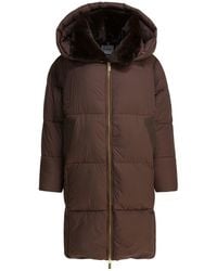 Max & Moi - Long Down Jacket With Over Hood - Lyst
