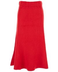 Fabiana Filippi - Skirt With Hidden Closure And Brushed Effect - Lyst