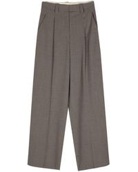 Alysi - Wool Blend Wide-Leg Trousers - Lyst