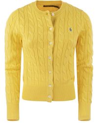 Polo Ralph Lauren - Plaited Cardigan With Long Sleeves - Lyst
