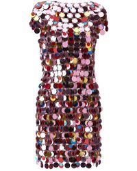 Rabanne - Metallic Knit Maxi Sequin Dress - Lyst