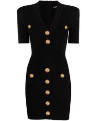 Balmain - Mini Knit' Dress - Lyst