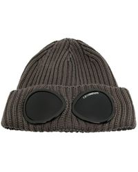 C.P. Company - Extra Fine Merino Wool Goggle Beanie - Lyst