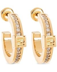 Fendi - Ff Crystal Hoop Earrings - Lyst