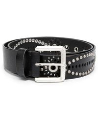 Golden Goose - Belt Titan Washed Leather Eyelets And Studs Accessories - Lyst