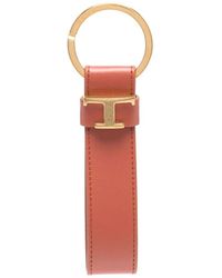 Tod's - Letter-charm Leather Keyring - Lyst