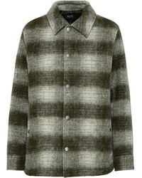 A.P.C. - New Alan Khaki Wool Blend Overshirt - Lyst