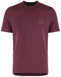 BOSS - Crew Neck Cotton T-Shirt - Lyst