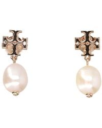 Tory Burch - Kira Pearl Drop Earring - Lyst