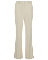 Theory - Ivory Sartorial Pants With Stretch Pleat - Lyst