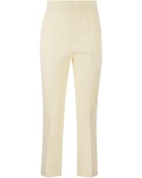 Max Mara - Nepeta - Ankle-length Trousers In Wool Crepe - Lyst