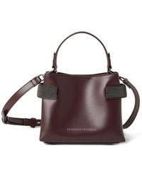 Brunello Cucinelli - Essence Small Leather Handbag - Lyst