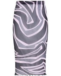 PUCCI - Abstract Print Skirt - Lyst