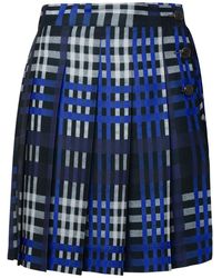 MSGM - Two-Tone Polyester Skirt - Lyst