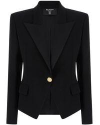Balmain - Single-Breasted Blazer With One Button - Lyst