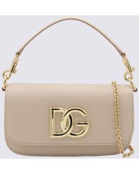 Dolce & Gabbana - Beige Leather 3.5 Shoulder Bag - Lyst