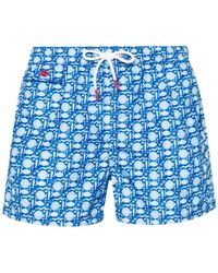 Kiton - Swim Shorts With Fish Print - Lyst