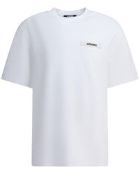 Jacquemus - T-Shirt With Gros Grain Logo - Lyst