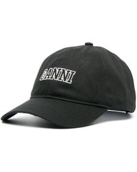 Ganni - Logo Organic Cotton Baseball Cap - Lyst