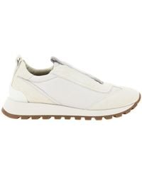 Brunello Cucinelli - Bead-Embellished Low Top Sneakers - Lyst