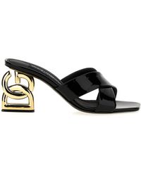 Dolce & Gabbana - Logo Heel Mules - Lyst